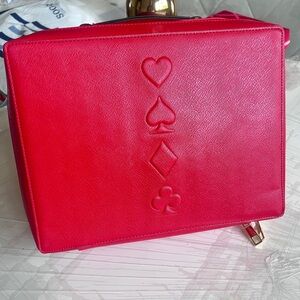 Estée Lauder Red Embossed cosmetics case